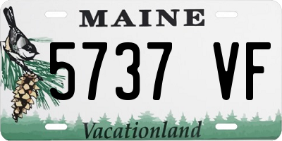ME license plate 5737VF