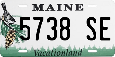 ME license plate 5738SE