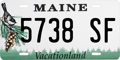 ME license plate 5738SF