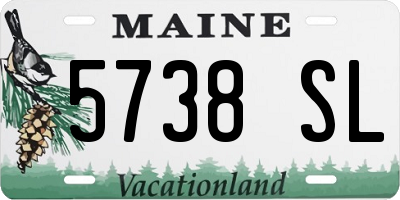 ME license plate 5738SL