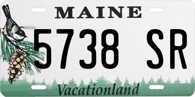ME license plate 5738SR