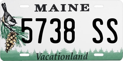 ME license plate 5738SS
