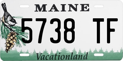 ME license plate 5738TF