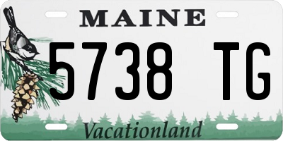 ME license plate 5738TG