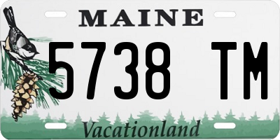 ME license plate 5738TM