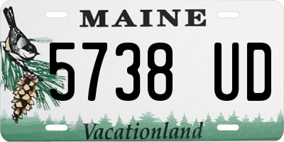 ME license plate 5738UD