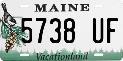 ME license plate 5738UF