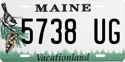 ME license plate 5738UG
