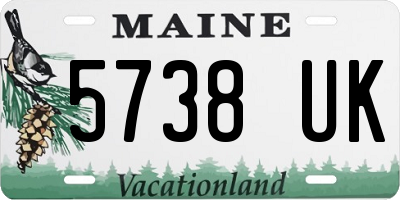 ME license plate 5738UK