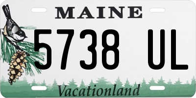 ME license plate 5738UL