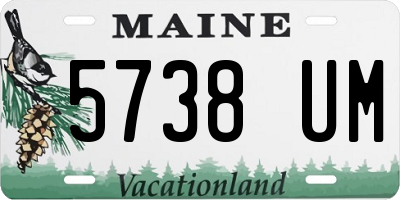 ME license plate 5738UM