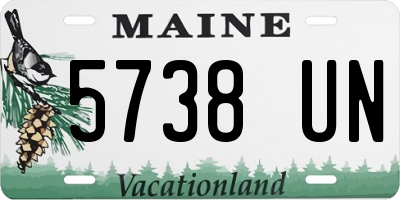 ME license plate 5738UN