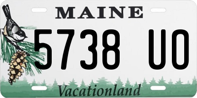 ME license plate 5738UO