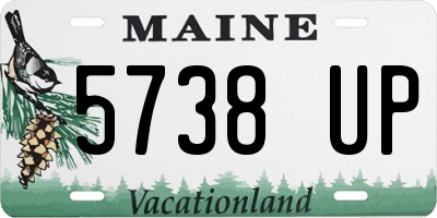 ME license plate 5738UP