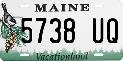 ME license plate 5738UQ