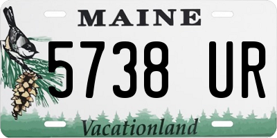 ME license plate 5738UR