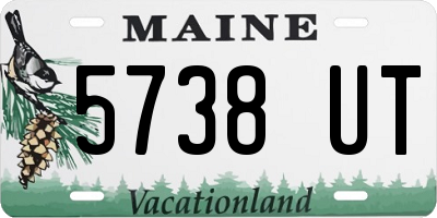 ME license plate 5738UT
