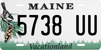 ME license plate 5738UU