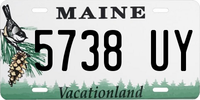 ME license plate 5738UY