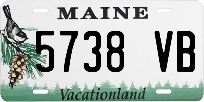 ME license plate 5738VB