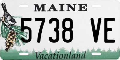 ME license plate 5738VE