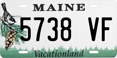 ME license plate 5738VF