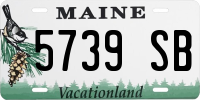 ME license plate 5739SB