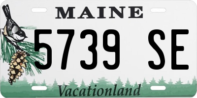 ME license plate 5739SE