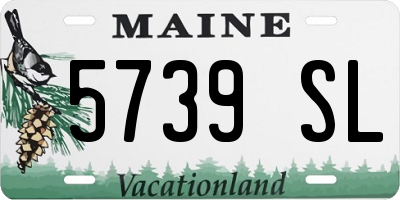 ME license plate 5739SL
