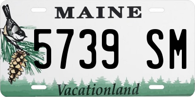 ME license plate 5739SM