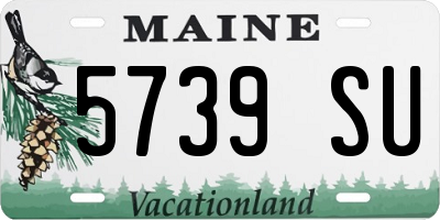 ME license plate 5739SU