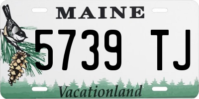 ME license plate 5739TJ