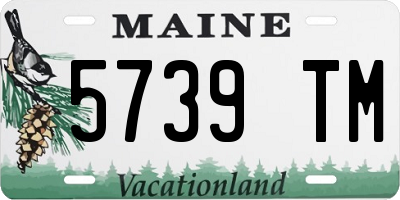ME license plate 5739TM