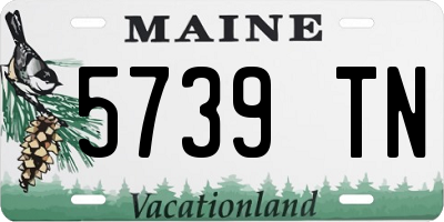ME license plate 5739TN