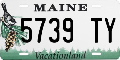 ME license plate 5739TY