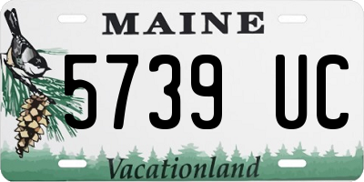 ME license plate 5739UC