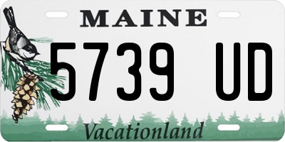 ME license plate 5739UD