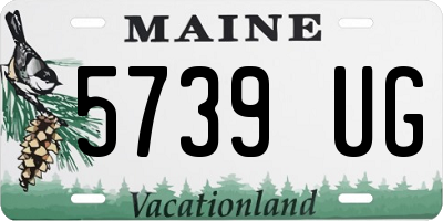 ME license plate 5739UG