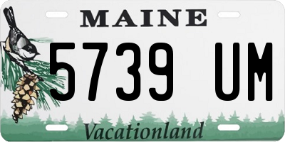 ME license plate 5739UM