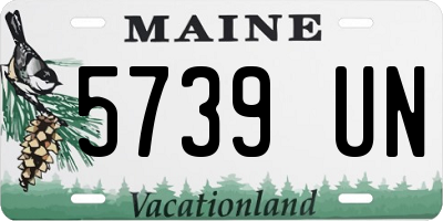 ME license plate 5739UN