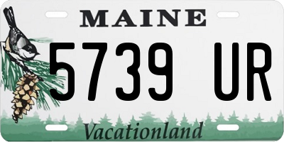 ME license plate 5739UR