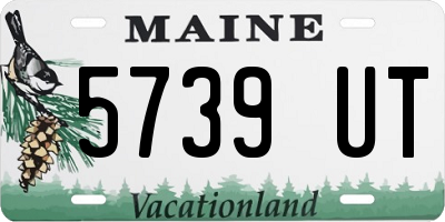ME license plate 5739UT