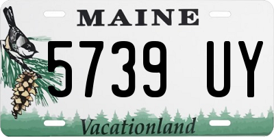 ME license plate 5739UY