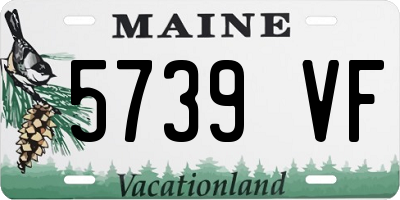 ME license plate 5739VF