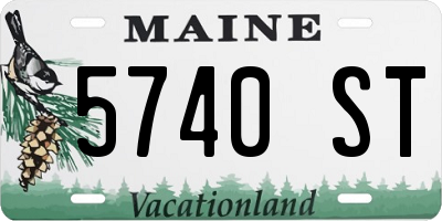ME license plate 5740ST