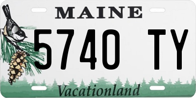ME license plate 5740TY