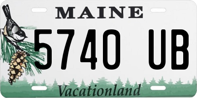 ME license plate 5740UB