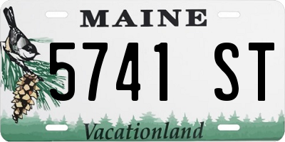 ME license plate 5741ST