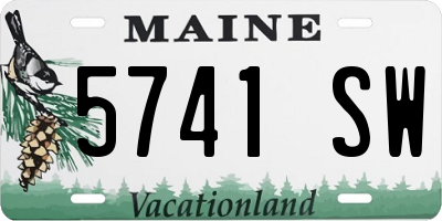 ME license plate 5741SW