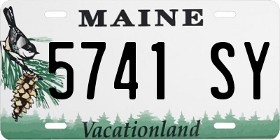 ME license plate 5741SY
